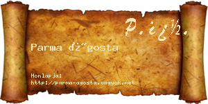 Parma Ágosta névjegykártya